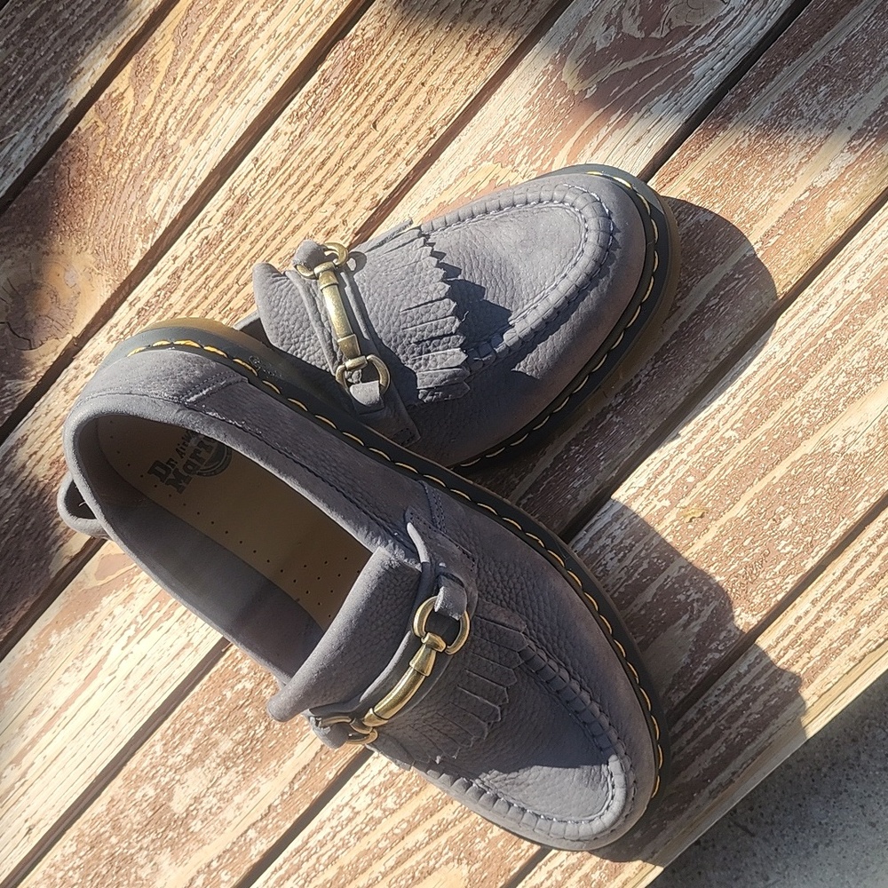 Dr. Martens Adrian Snaffle Loafer Washed Demin Unisex Women's size 10, Men's 9 - Picture 6 of 9